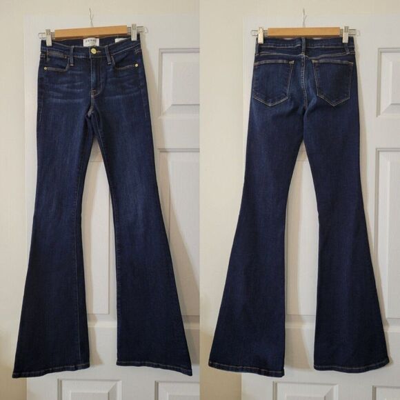 FRAME Le High Flare Jeans in Sutherland Size 24. Retail- $238 - Picture 2 of 8